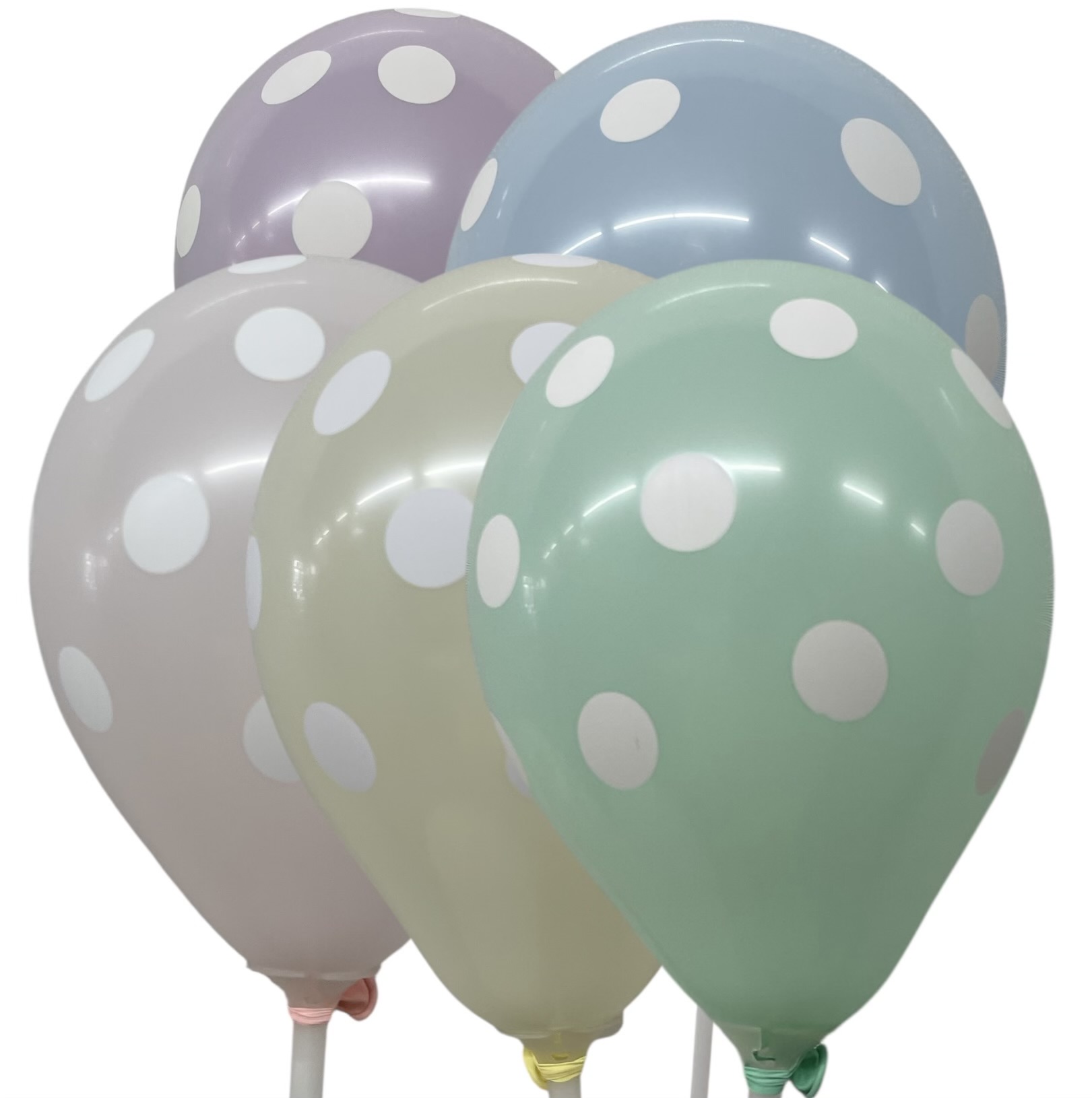5" Pastel Matte Polka Dots